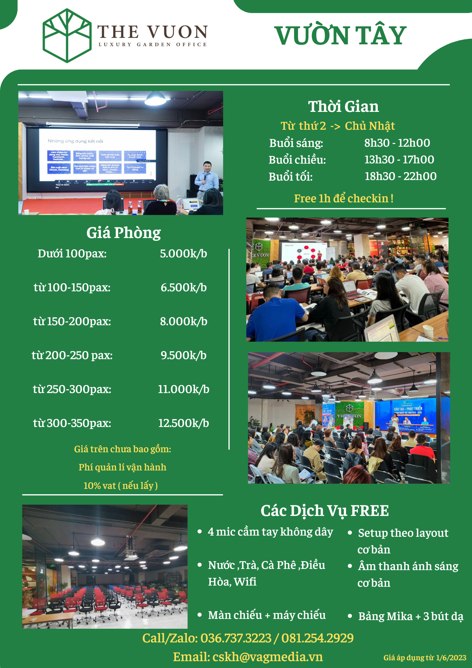 bảng gia thuê sự kiện 100 chỗ